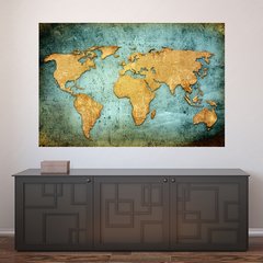Painel Adesivo de Parede - Mapa Mundi - 701pn