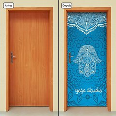 Adesivo Decorativo de Porta - Hamsa - Yoga - 704cnpt - comprar online
