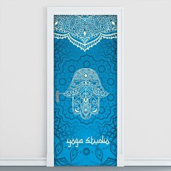 Adesivo Decorativo de Porta - Hamsa - Yoga - 704cnpt