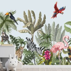 Papel de Parede Adesivo Infantil Animais Floresta Quarto Criança - 716pc