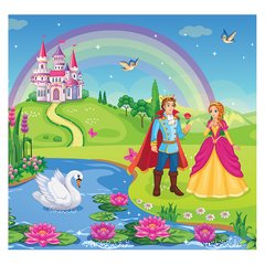 Papel de Parede Adesivo Infantil Castelo Princesa Quarto Menina - 725pc - comprar online