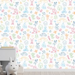 Papel de Parede Adesivo Infantil Escola Quarto - 726pc