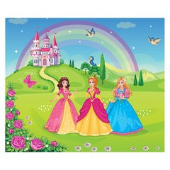 Papel de Parede Adesivo Infantil Castelo Princesas Quarto Menina - 727pc na internet