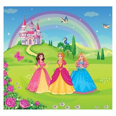Papel de Parede Adesivo Infantil Castelo Princesas Quarto Menina - 727pc - comprar online