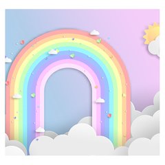 Papel de Parede Adesivo Infantil Arco-íris Quarto Bebe - 735pc - comprar online