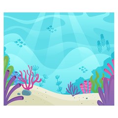 Papel de Parede Adesivo Infantil Fundo do Mar Quarto Bebe - 741pc na internet