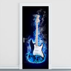 Adesivo Decorativo de Porta - Guitarra - 743cnpt