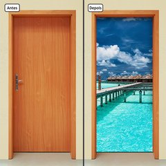 Adesivo Decorativo de Porta - Praia - Tahiti - 746cnpt - comprar online