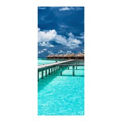 Adesivo Decorativo de Porta - Praia - Tahiti - 746cnpt na internet