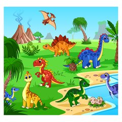 Papel de Parede Adesivo Infantil Dinossauros Quarto Bebe - 746pc - comprar online