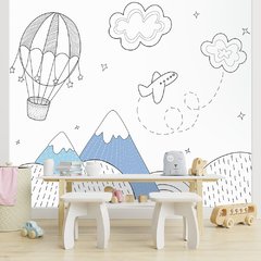 Papel de Parede Adesivo Infantil Montanhas Quarto Bebe - 749pc