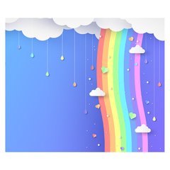 Papel de Parede Adesivo Infantil Arco-íris Quarto Menina - 751pc na internet