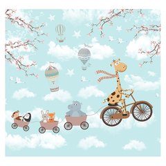 Papel de Parede Adesivo Infantil Animais Safari Quarto Bebe - 752pc - comprar online