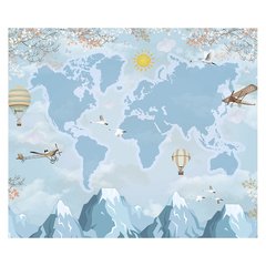 Papel de Parede Adesivo Infantil Mapa Mundi Quarto Bebe - 753pc na internet