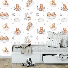 Papel de Parede Adesivo Infantil Ursinhos Quarto Bebe - 755pc