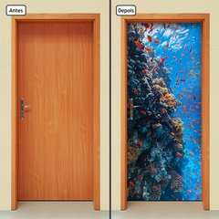 Adesivo Decorativo de Porta - Fundo do Mar - 757cnpt - comprar online