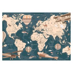 Papel de Parede Adesivo Infantil Mapa Mundi Quarto Menino - 767pc na internet