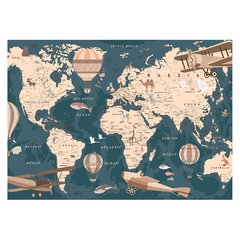 Papel de Parede Adesivo Infantil Mapa Mundi Quarto Menino - 767pc - comprar online