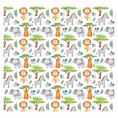 Papel de Parede Adesivo Infantil Animais Safari Quarto Bebe - 771pc - comprar online