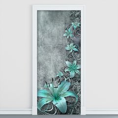 Adesivo Decorativo de Porta - Floral - Flores - 785cnpt