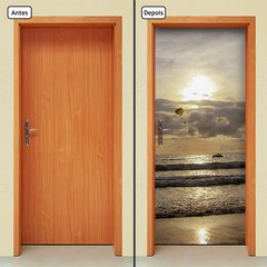 Adesivo Decorativo de Porta - Paraquedas - Praia - 786cnpt - comprar online