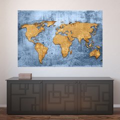 Painel Adesivo de Parede - Mapa Mundi - Mundo - 798pn
