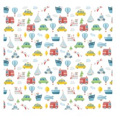 Papel de Parede Adesivo Infantil Transportes Quarto Bebe - 807pc - comprar online