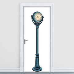 Adesivo Decorativo de Porta - Relógio - 832cnpt