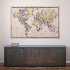 Painel Adesivo de Parede - Mapa Mundi - Mundo - 837pn