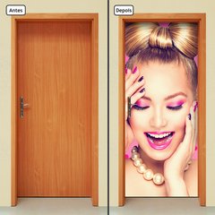 Adesivo Decorativo de Porta - Salão de Beleza - 843cnpt - comprar online