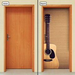 Adesivo Decorativo de Porta - Violão - Música - 849cnpt - comprar online