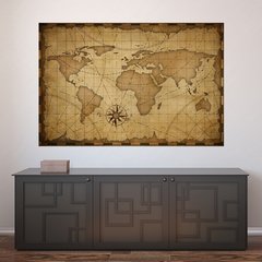 Painel Adesivo de Parede - Mapa Mundi - Mundo - 853pn