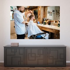Painel Adesivo de Parede - Barbearia - Barber Shop - 868pn