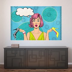 Painel Adesivo de Parede - Pin-up - Mulher - 880pn