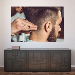 Painel Adesivo de Parede - Barbearia - Barber Shop - 884pn