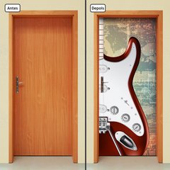 Adesivo Decorativo de Porta - Música - Guitarra - 889cnpt - comprar online