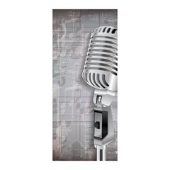 Adesivo Decorativo de Porta - Música - Microfone - 892cnpt na internet
