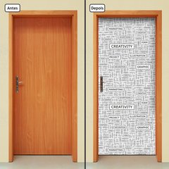 Adesivo Decorativo de Porta - Criatividade - Palavras - 893cnpt - comprar online