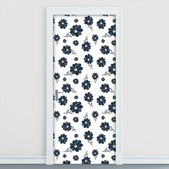 Adesivo Decorativo de Porta - Flores - 898cnpt