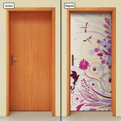 Adesivo Decorativo de Porta - Floral - 904cnpt - comprar online