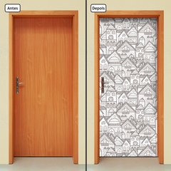 Adesivo Decorativo de Porta - Casas - 914cnpt - comprar online