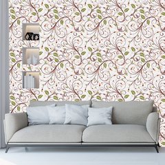 Papel de Parede Adesivo 3 Metros - Arabesco Floral - Revestimento - 916ppn - comprar online