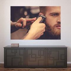 Painel Adesivo de Parede - Barbearia - Barber Shop - 919pn