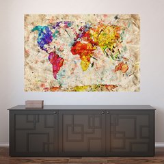 Painel Adesivo de Parede - Mapa Mundi - Mundo - 941pn