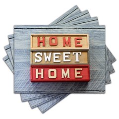 Jogo Americano - Home Sweet Home com 4 peças - 946Jo
