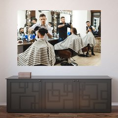 Painel Adesivo de Parede - Barbearia - Barber Shop - 952pn