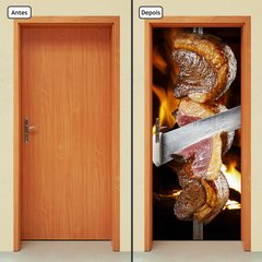 Adesivo Decorativo de Porta - Churrasco - Carne - 996cnpt - comprar online