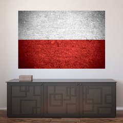 Painel Adesivo de Parede - Bandeira Polônia - 998pn