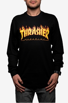 THRASHER FLAMES LONG SLEEEVE TEE (TSHTHR043)