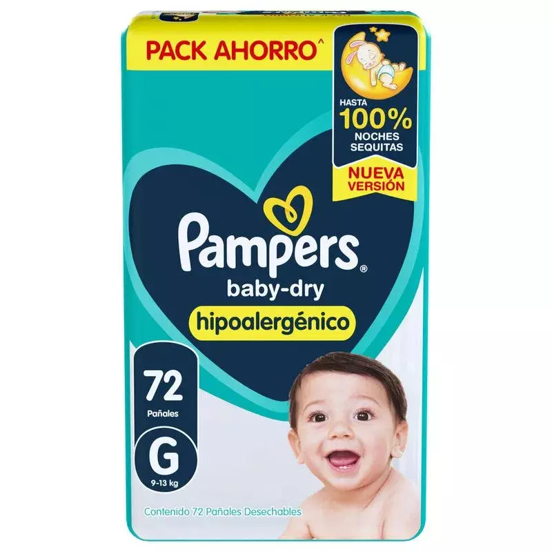 Comprar Pañales Pampers Baby-Dry, Talla 4, 9-13kg -46uds